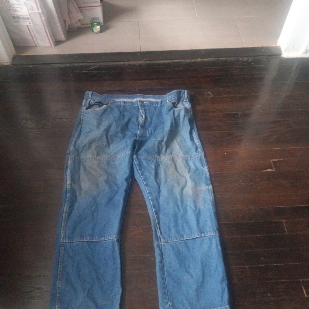 Dickies Men Jeans Color Blue Size 46X30 Cozy Comfort Regular Fit Button Pockets